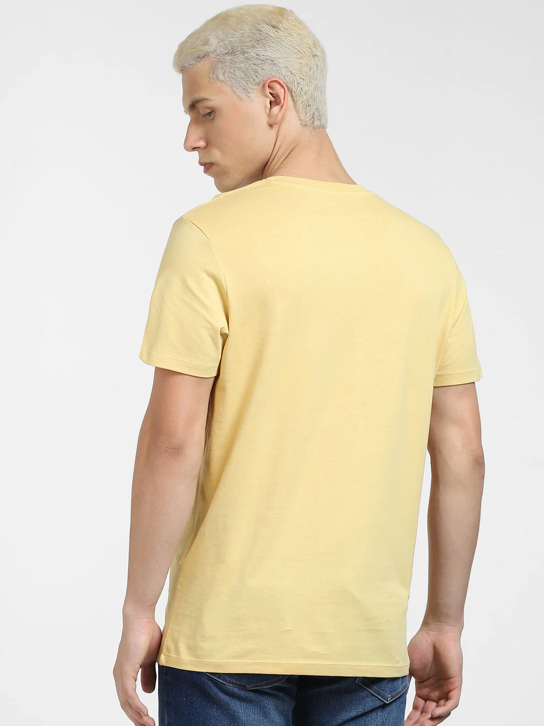 Yellow Typographic Logo Crew Neck T-shirt - Image 4