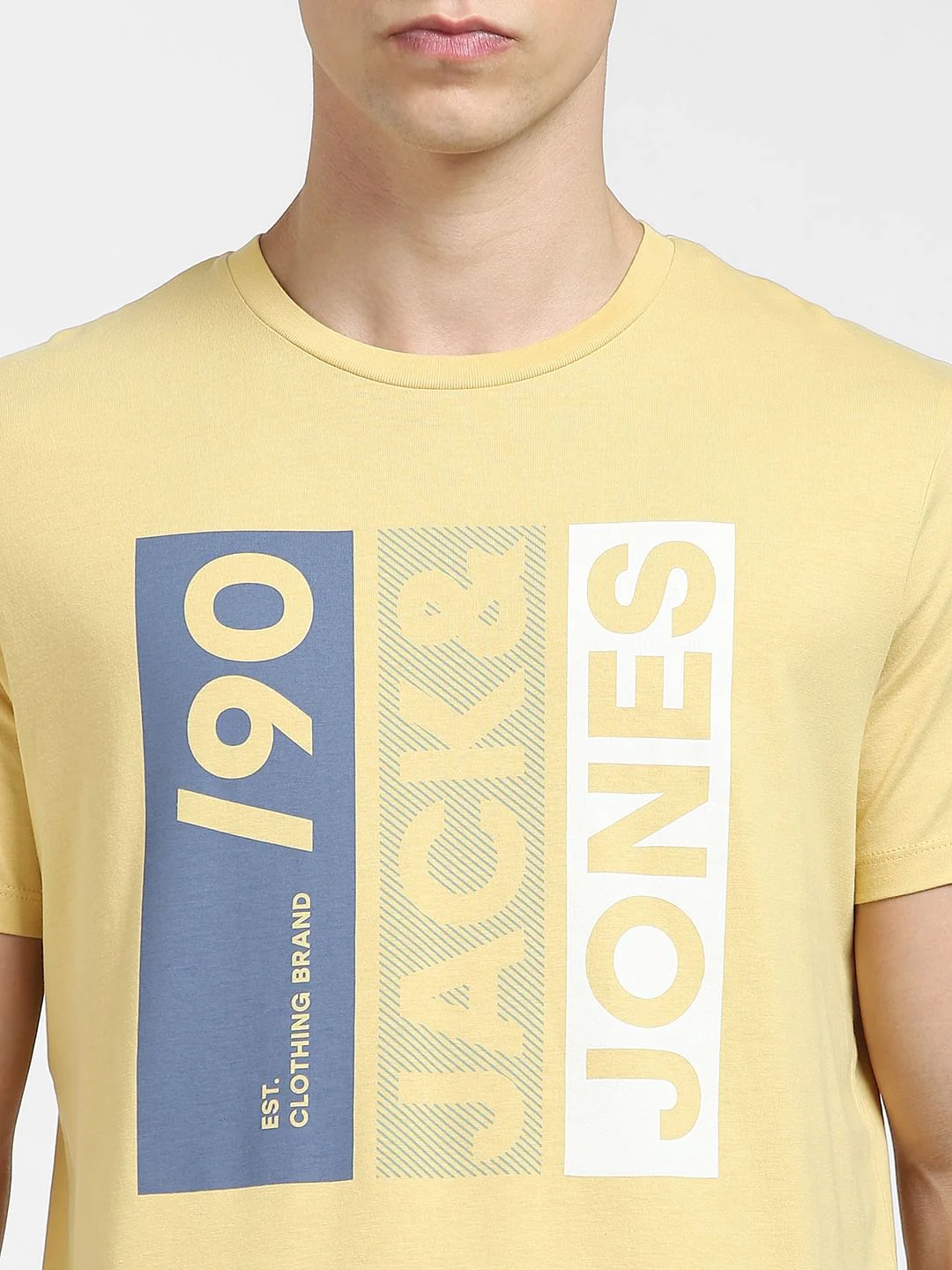 Yellow Typographic Logo Crew Neck T-shirt - Image 5