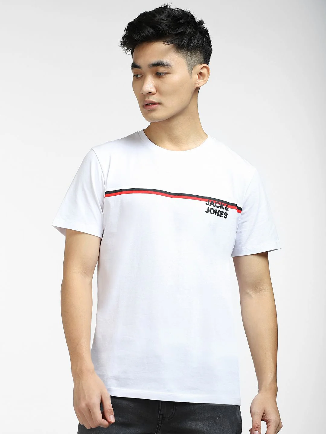 White Crew Neck T-shirt - Image 2