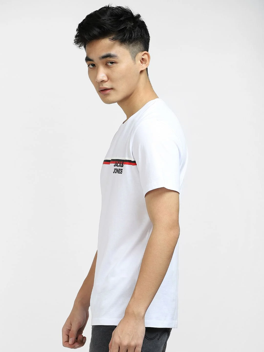 White Crew Neck T-shirt - Image 3
