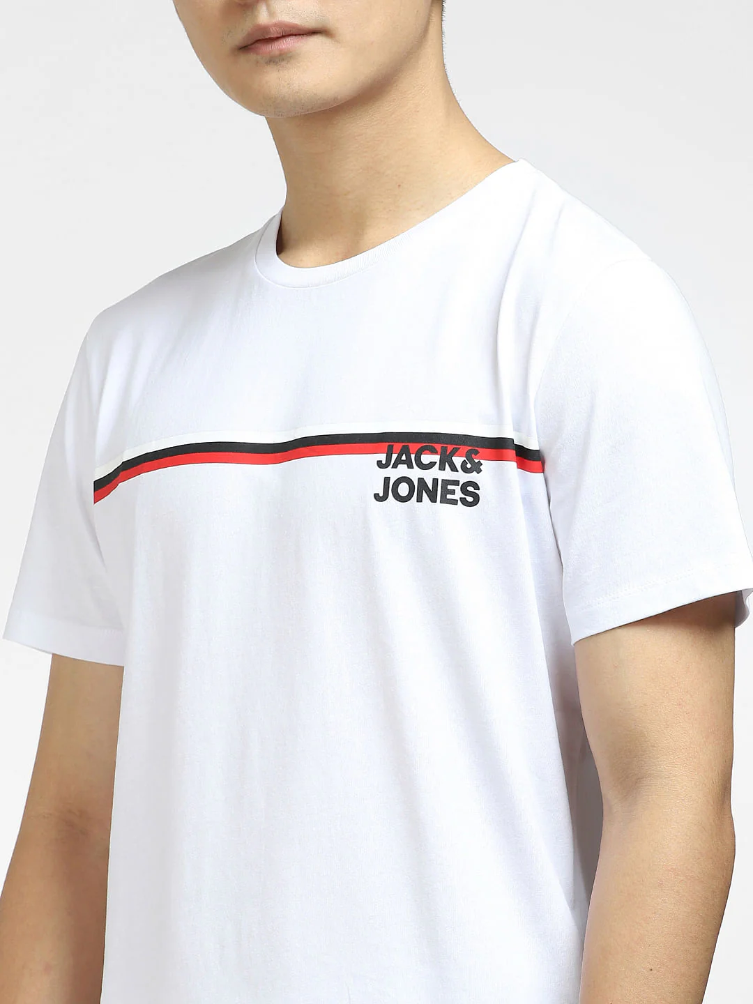 White Crew Neck T-shirt - Image 5