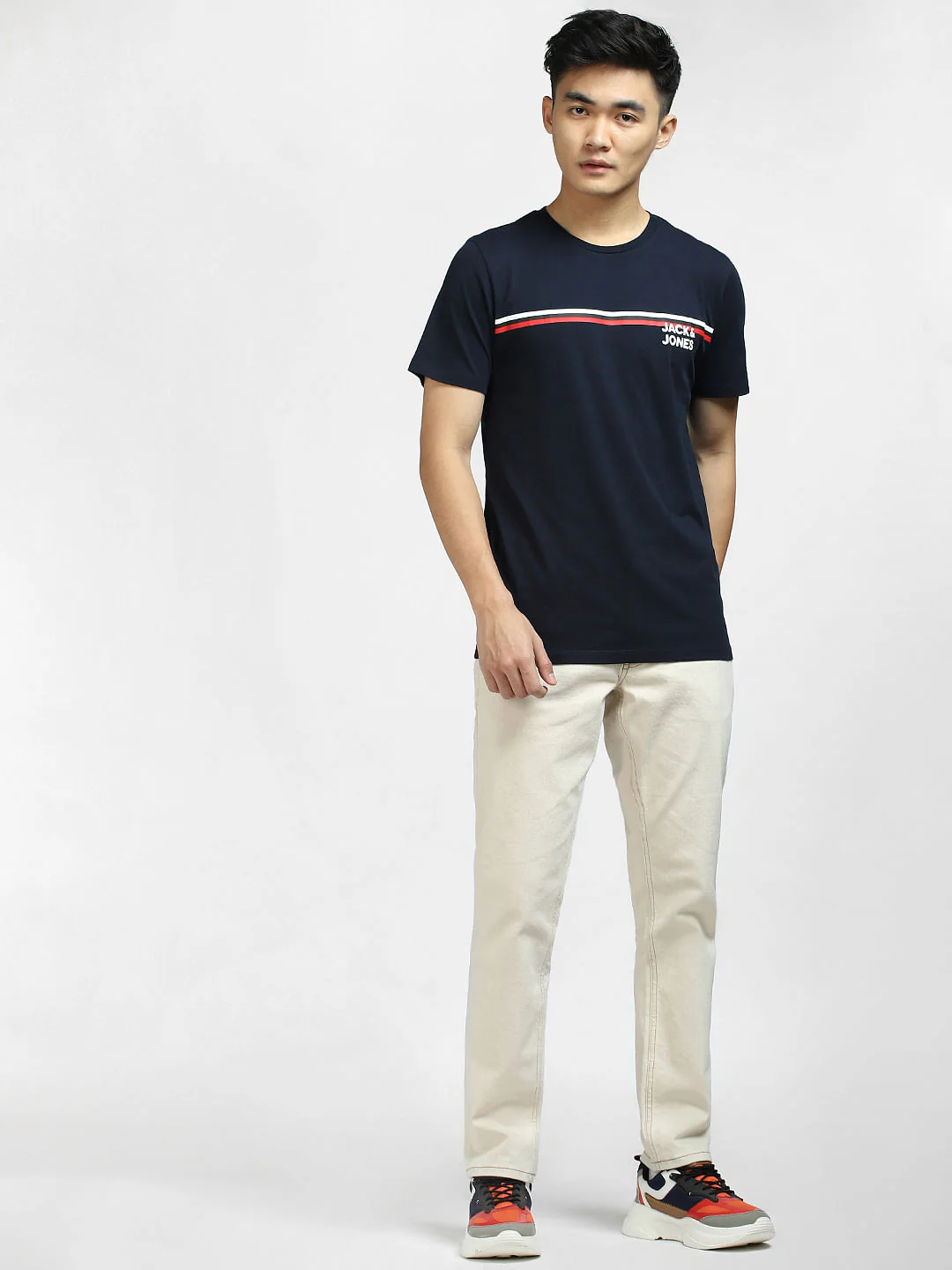 Navy Blue Crew Neck T-shirt - Image 6