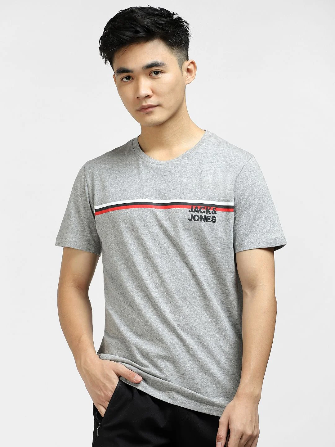 Grey Crew Neck T-shirt - Image 2