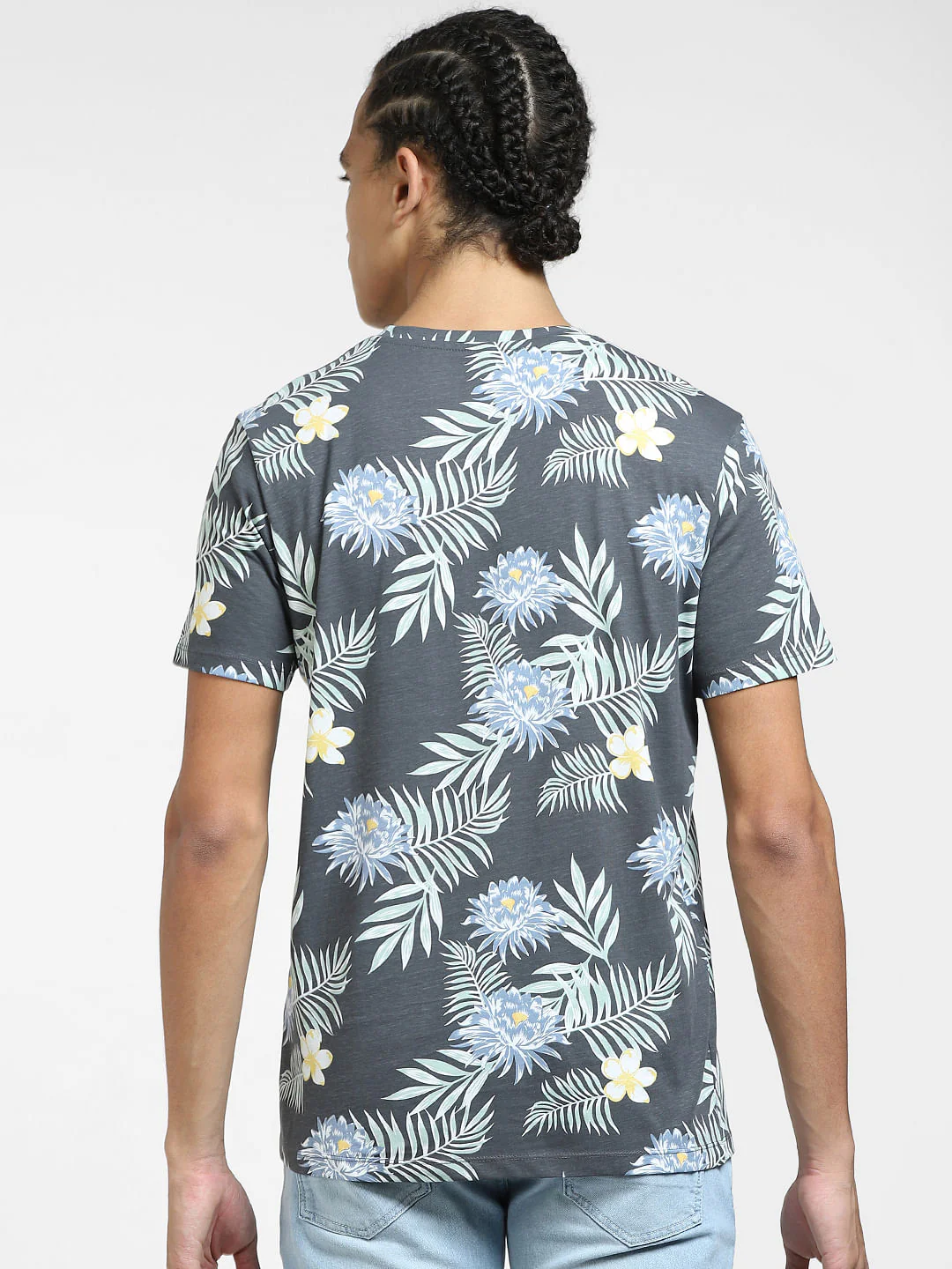 Grey All Over Print Crew Neck T-shirt - Image 4
