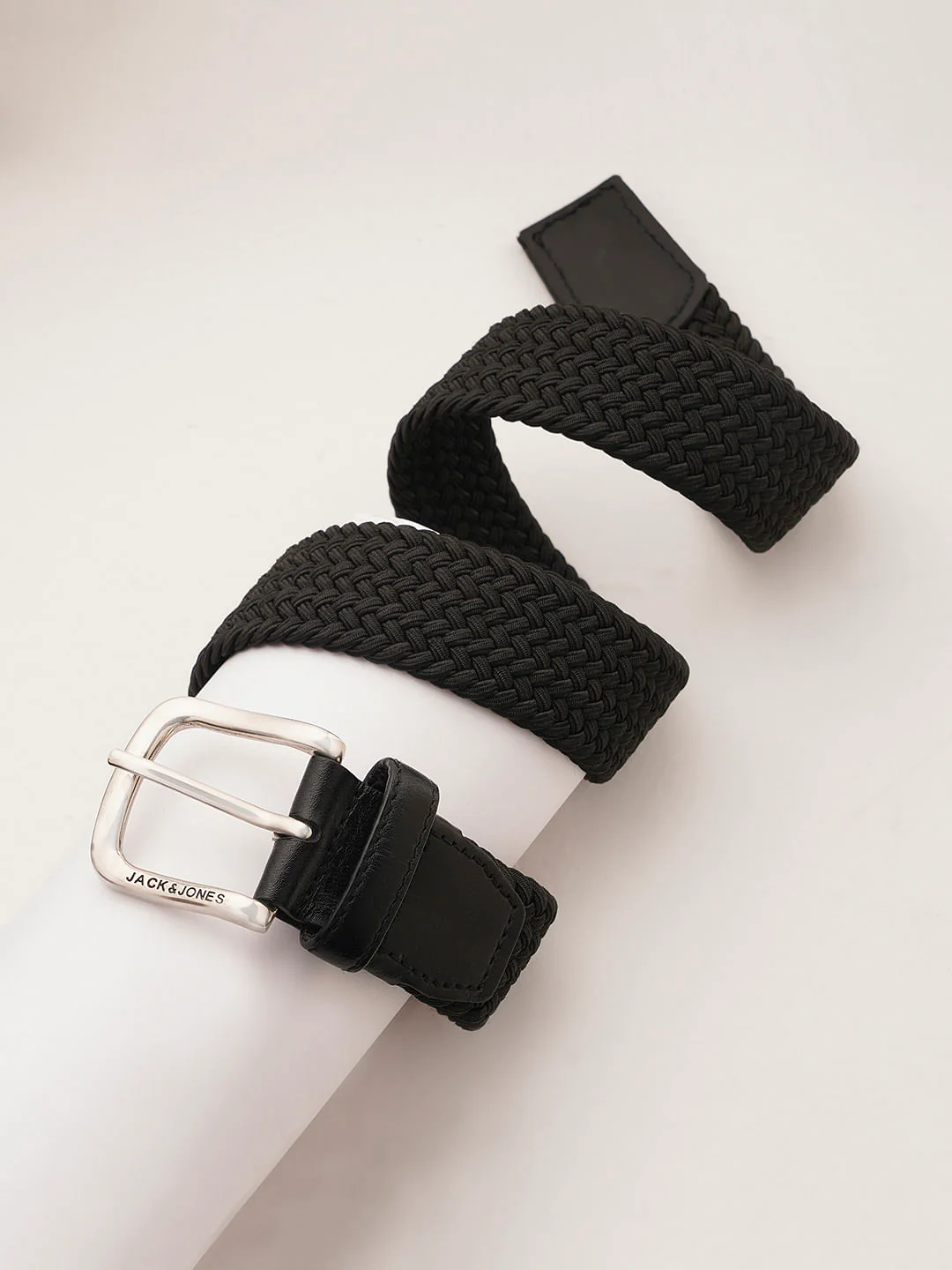 Boys Black Braided Belt