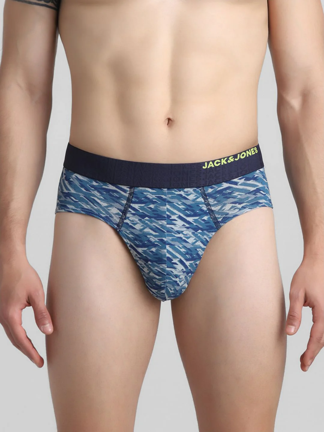 Navy Blue Camo Print Briefs