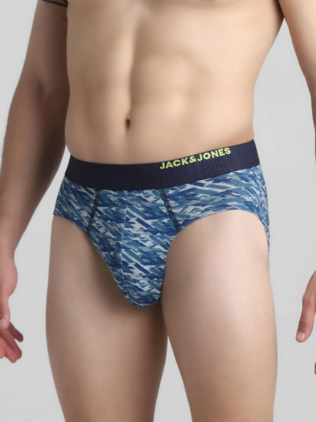 Navy Blue Camo Print Briefs - Image 2