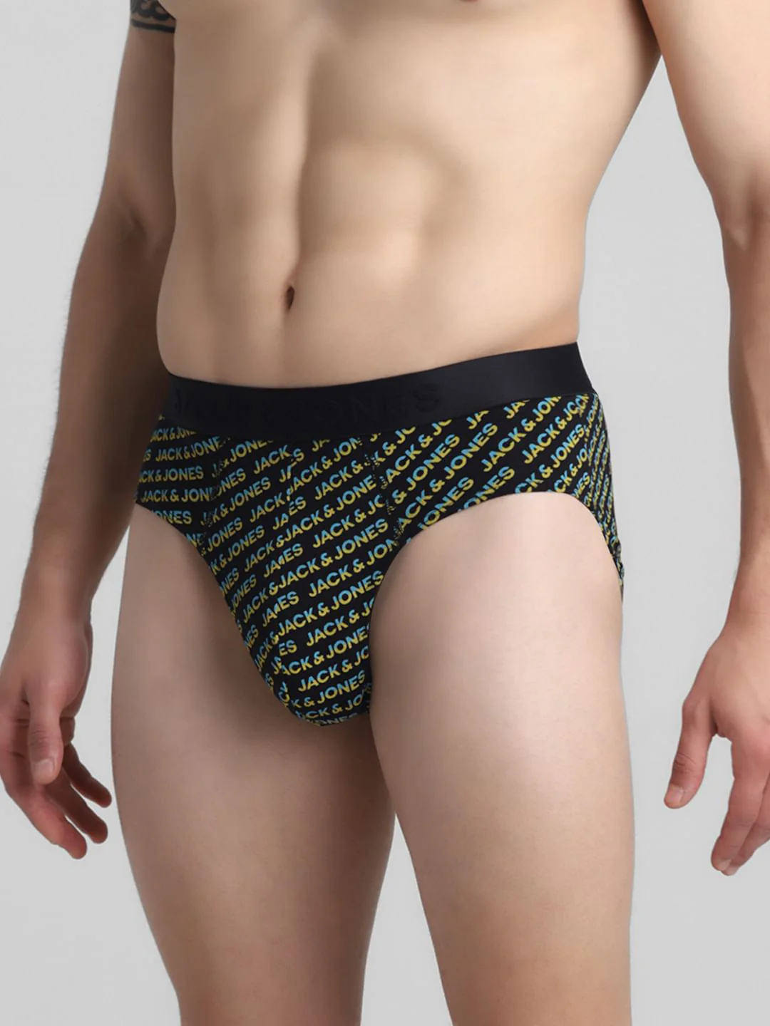 Black Logo Print Briefs - Image 2