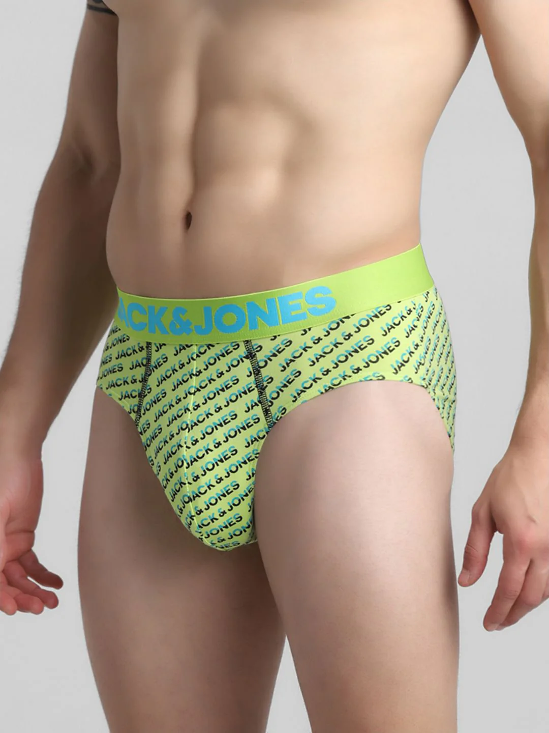 Green Logo Print Briefs - Image 2