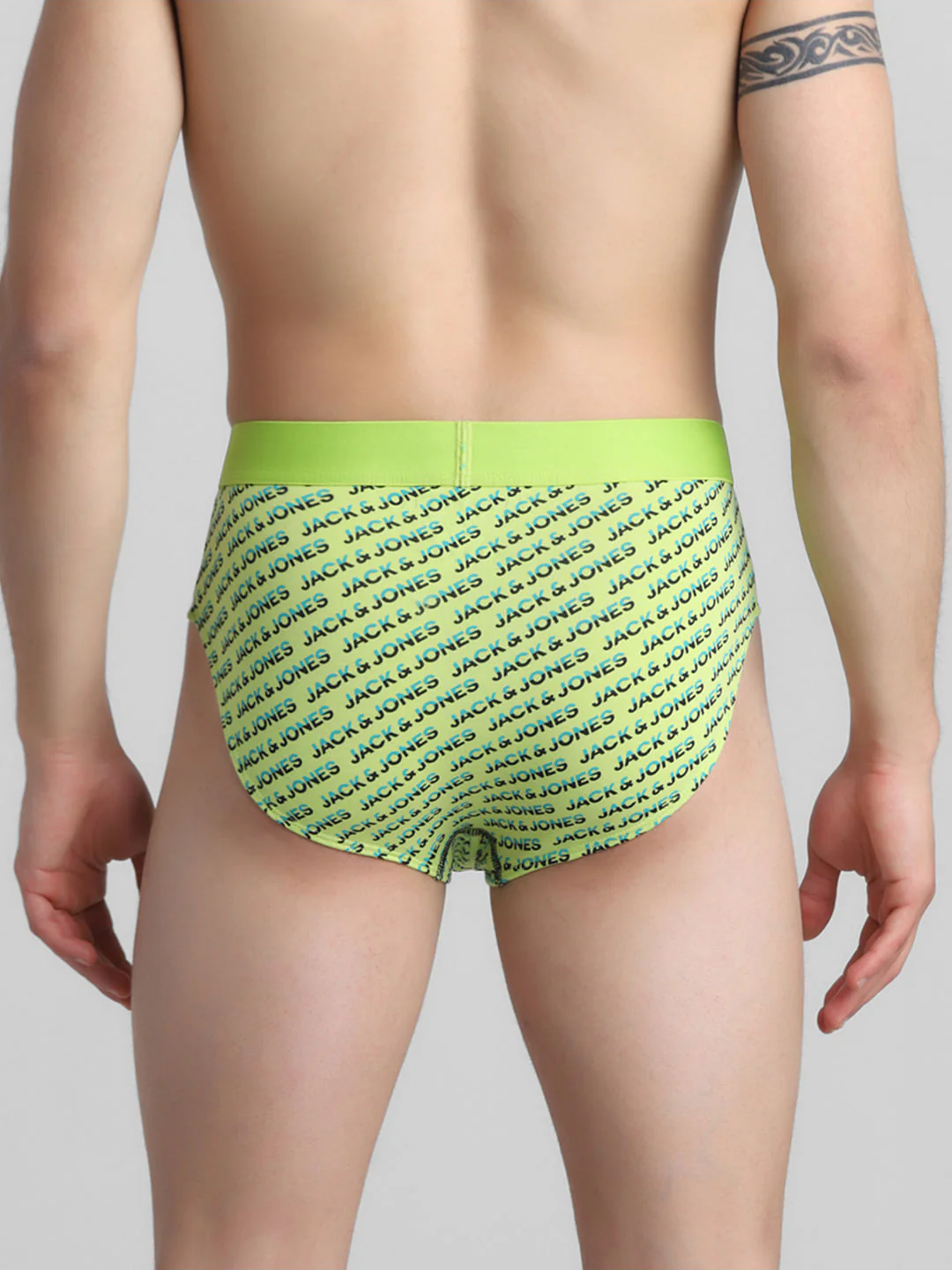 Green Logo Print Briefs - Image 3
