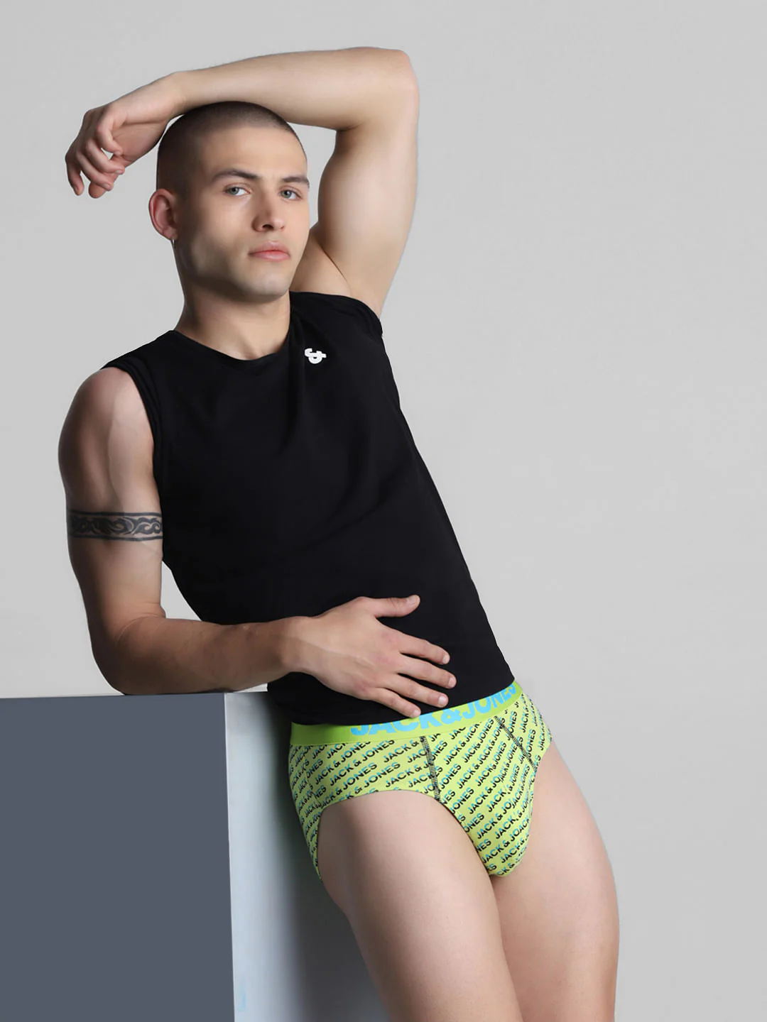 Green Logo Print Briefs - Image 5