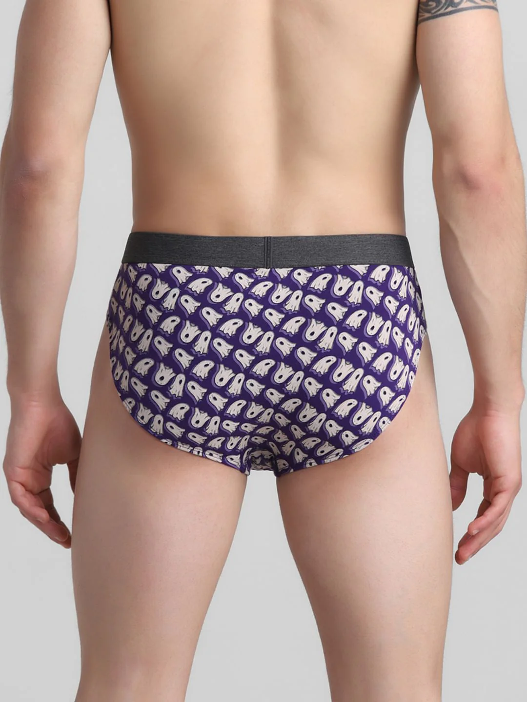 Purple Ghost Print Briefs - Image 3