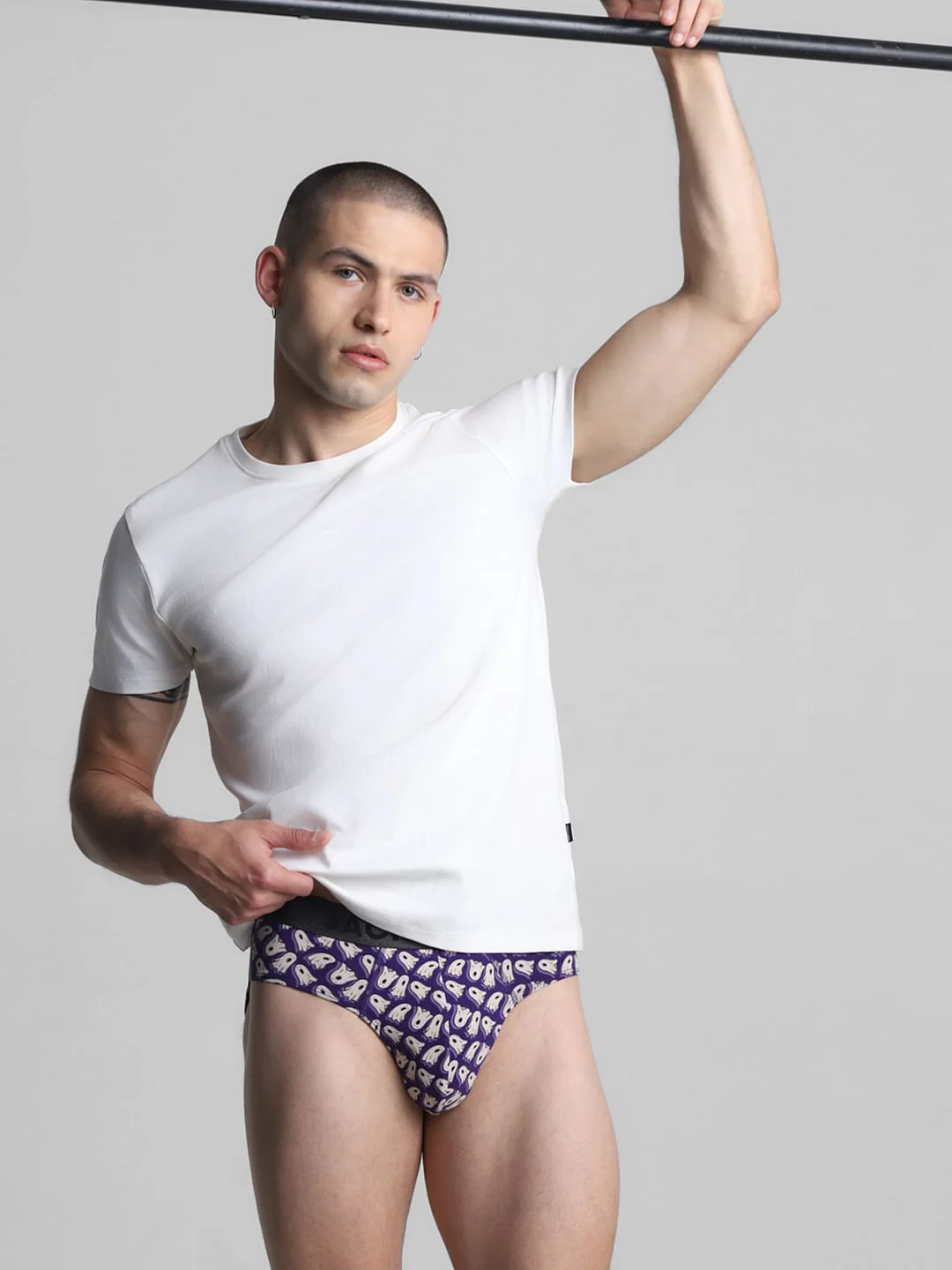 Purple Ghost Print Briefs - Image 5