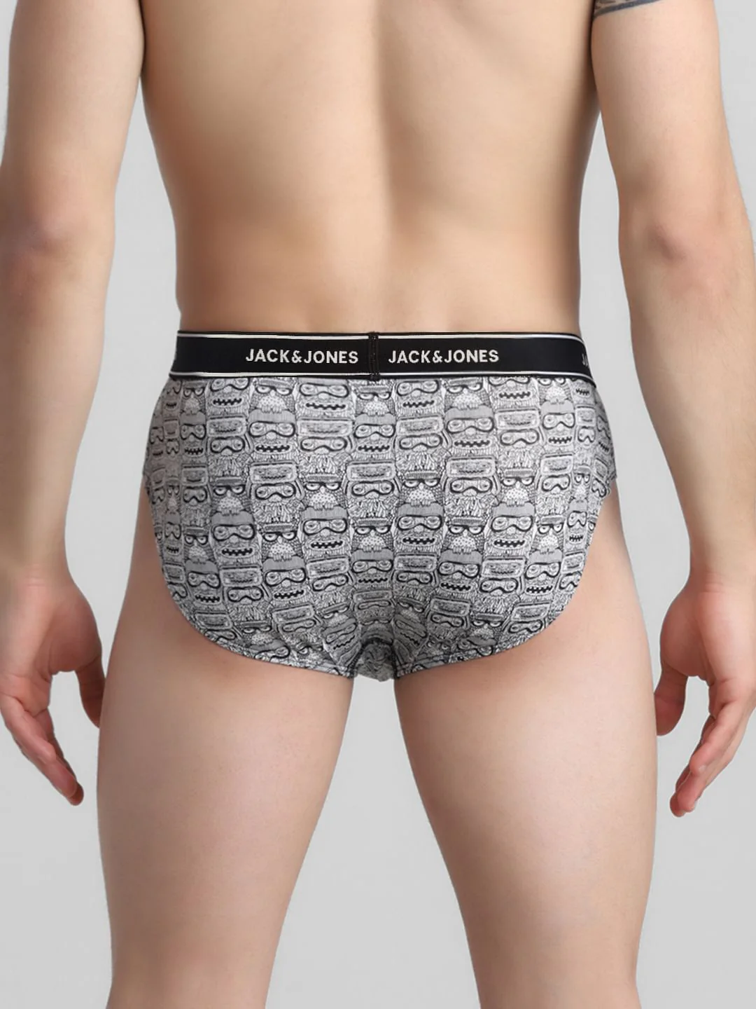 White All Over Print Briefs - Image 3