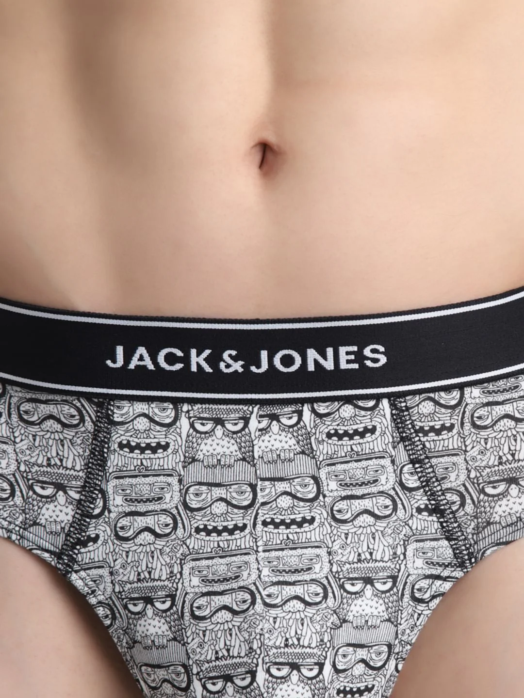 White All Over Print Briefs - Image 4