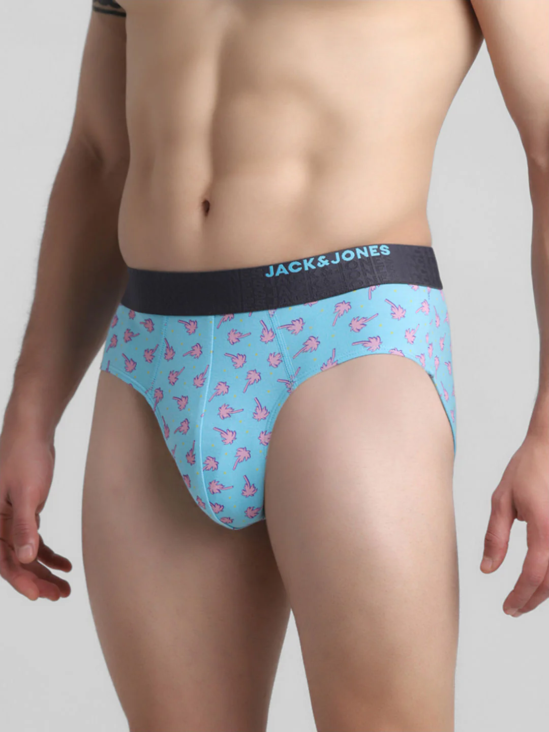 Blue Tropical Print Briefs - Image 2