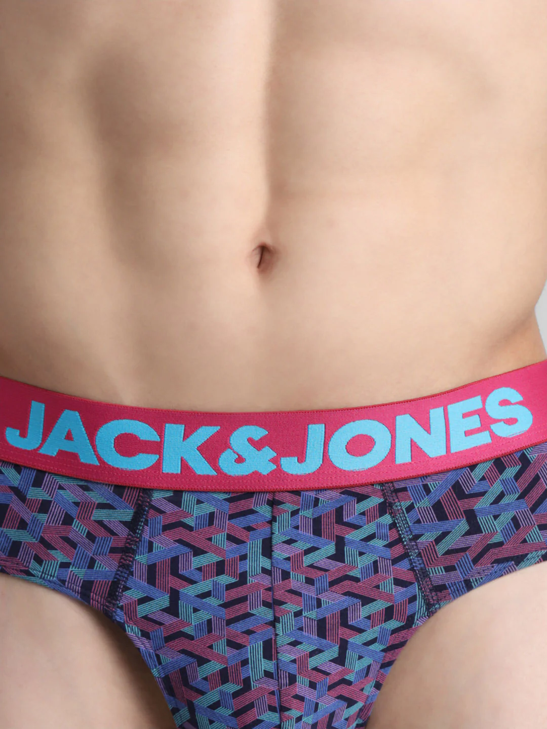 Navy Blue Abstract Print Briefs - Image 4