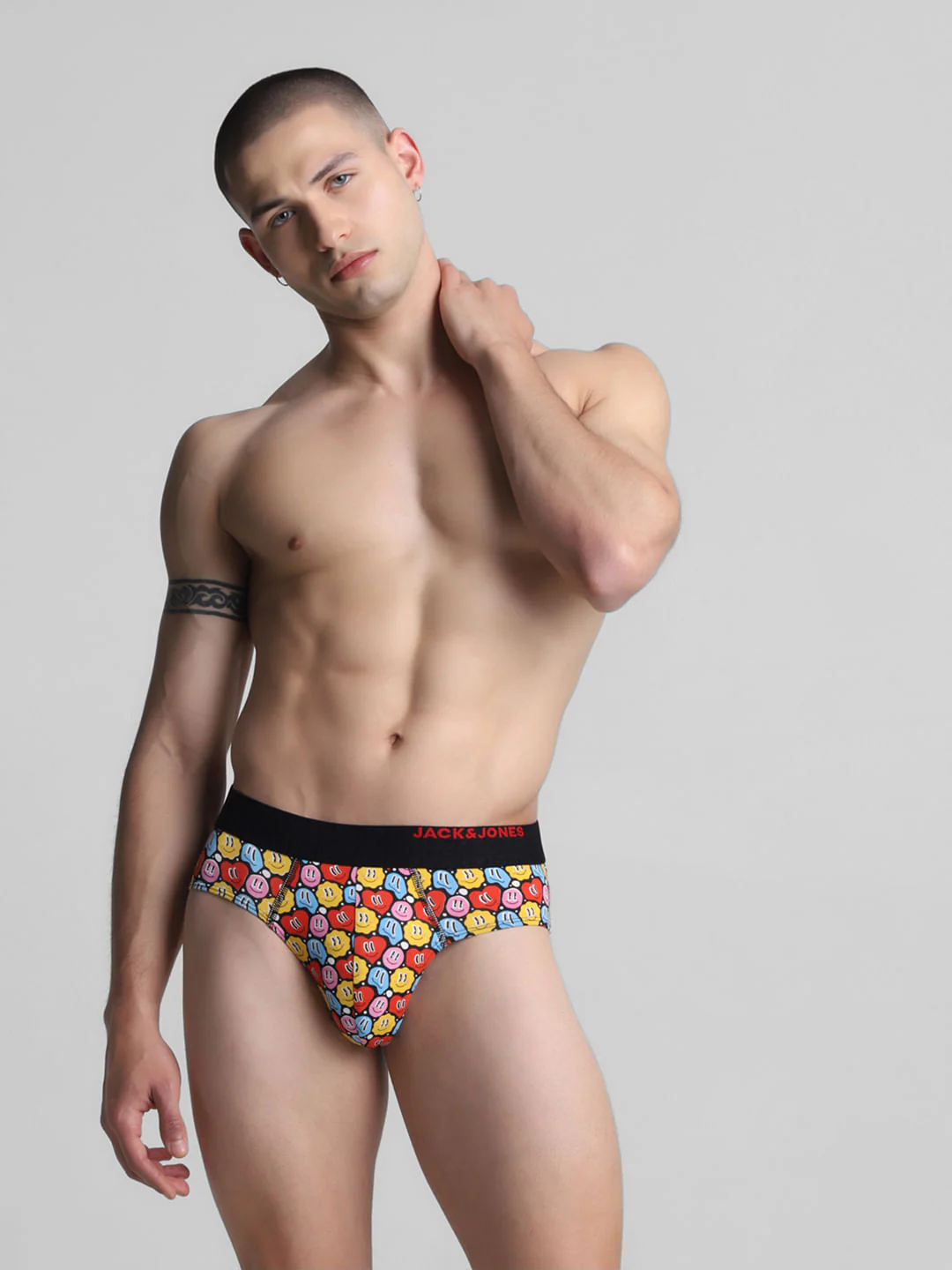 Multi-Colour Hearts Print Briefs - Image 5