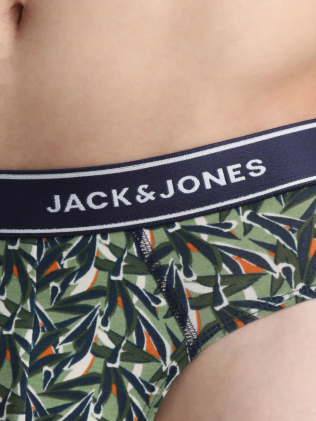 Green Leaf Print Briefs - Image 4