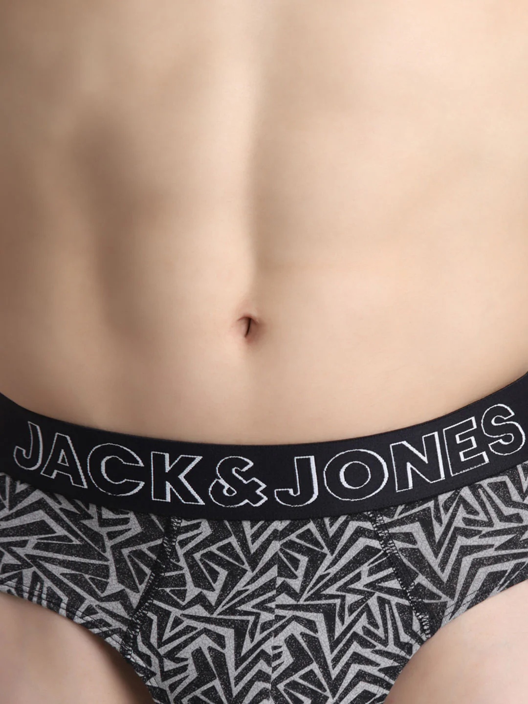 Black Zig-Zag Print Briefs - Image 4