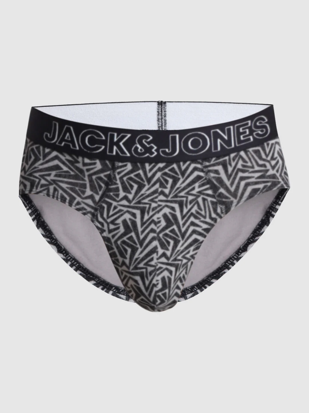 Black Zig-Zag Print Briefs - Image 6
