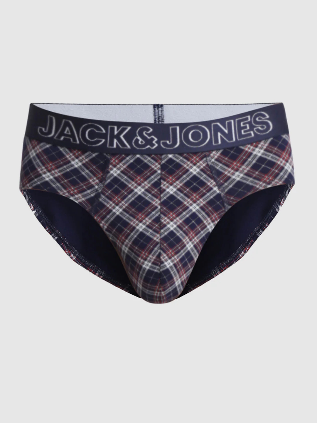 Navy Blue Tartan Check Briefs - Image 6