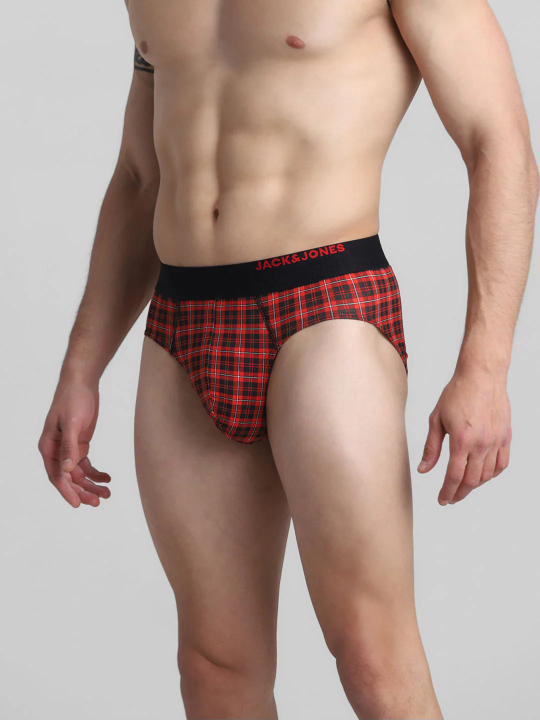 Red Check Print Briefs - Image 2