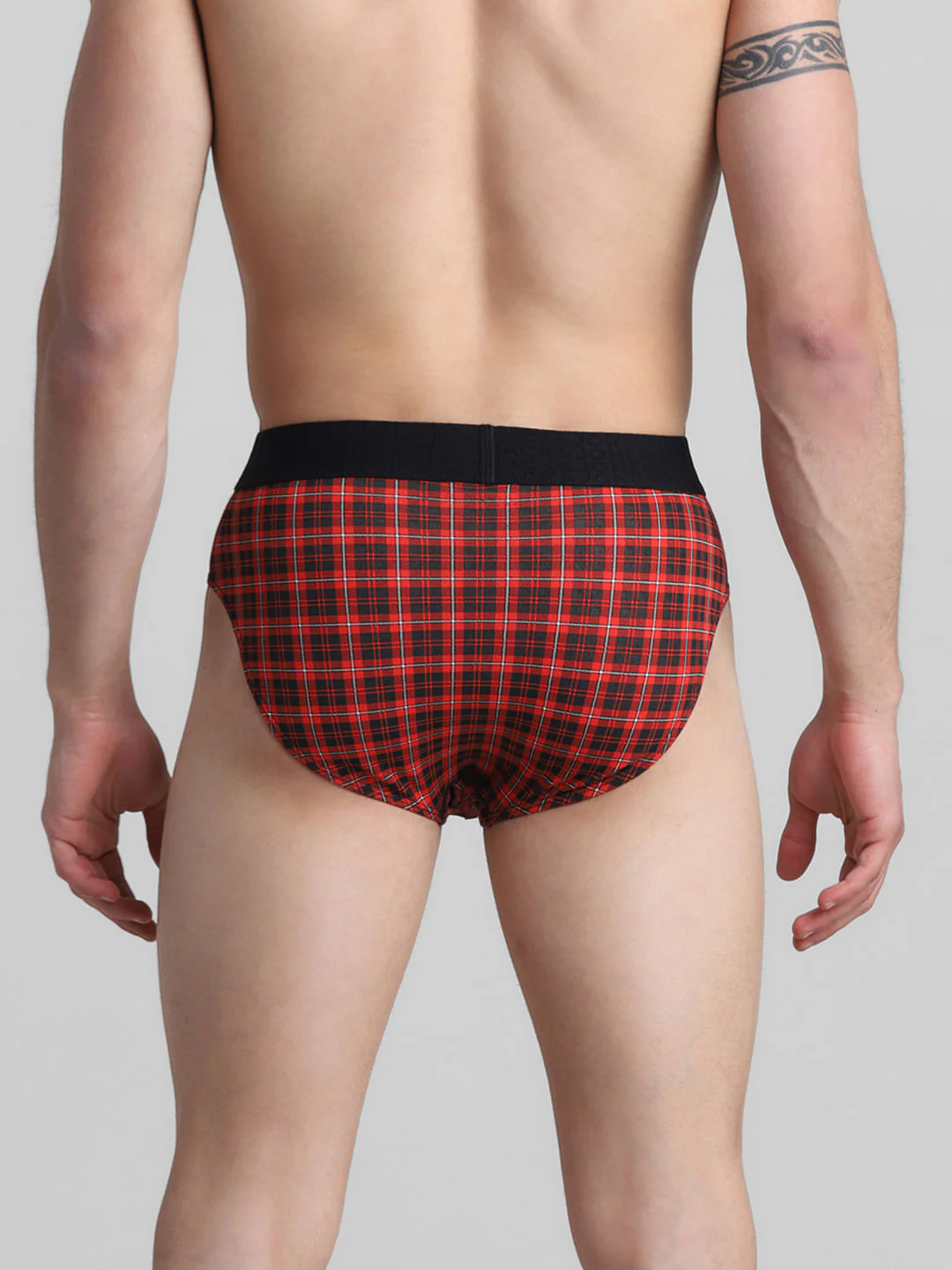 Red Check Print Briefs - Image 3