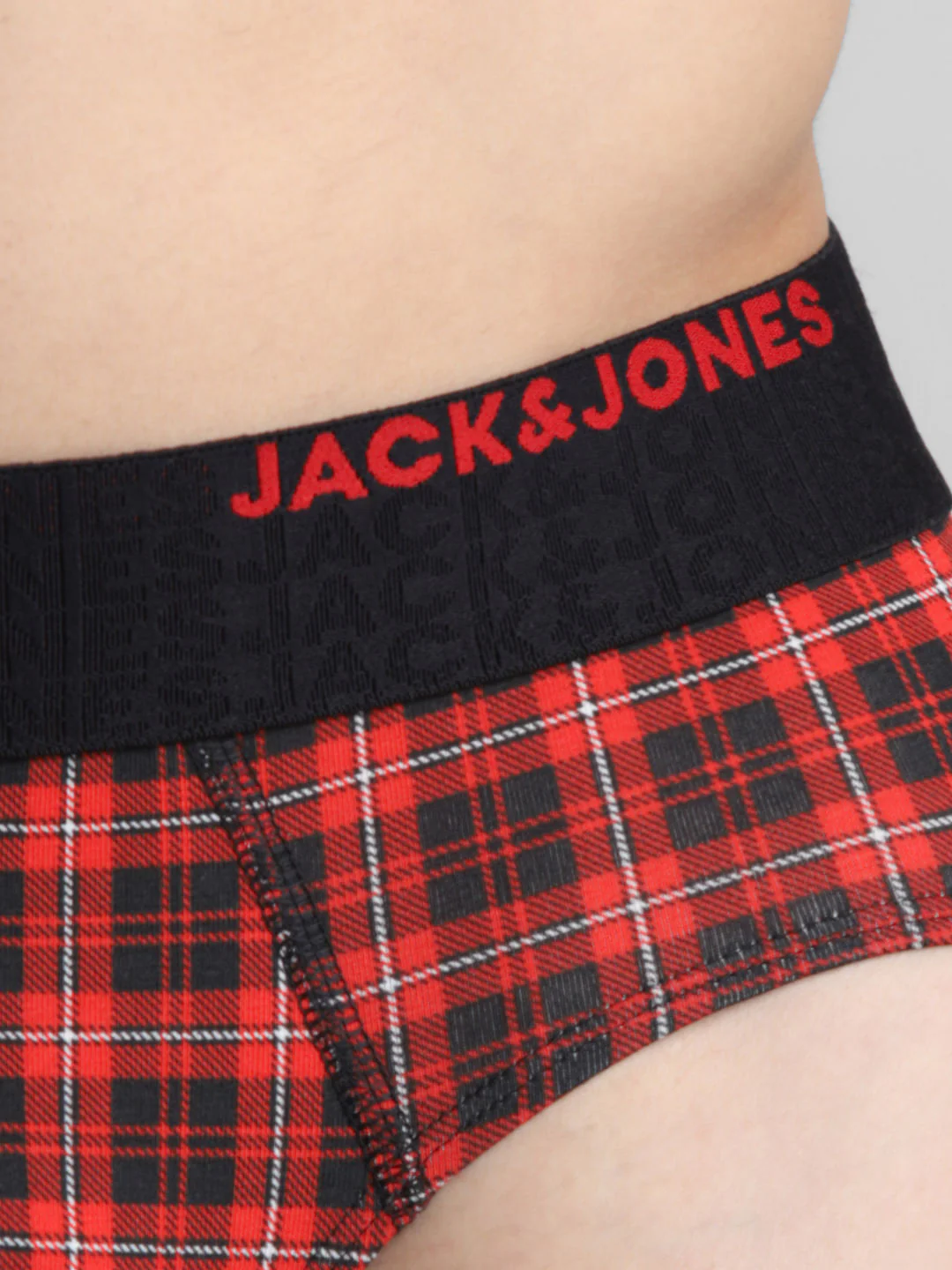 Red Check Print Briefs - Image 4