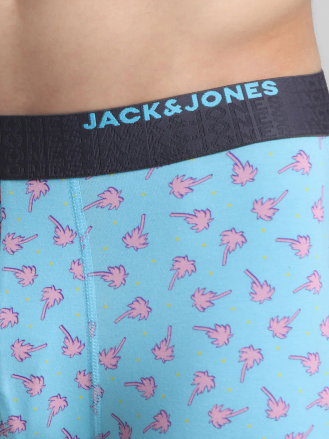Blue Tropical Print Trunks - Image 4