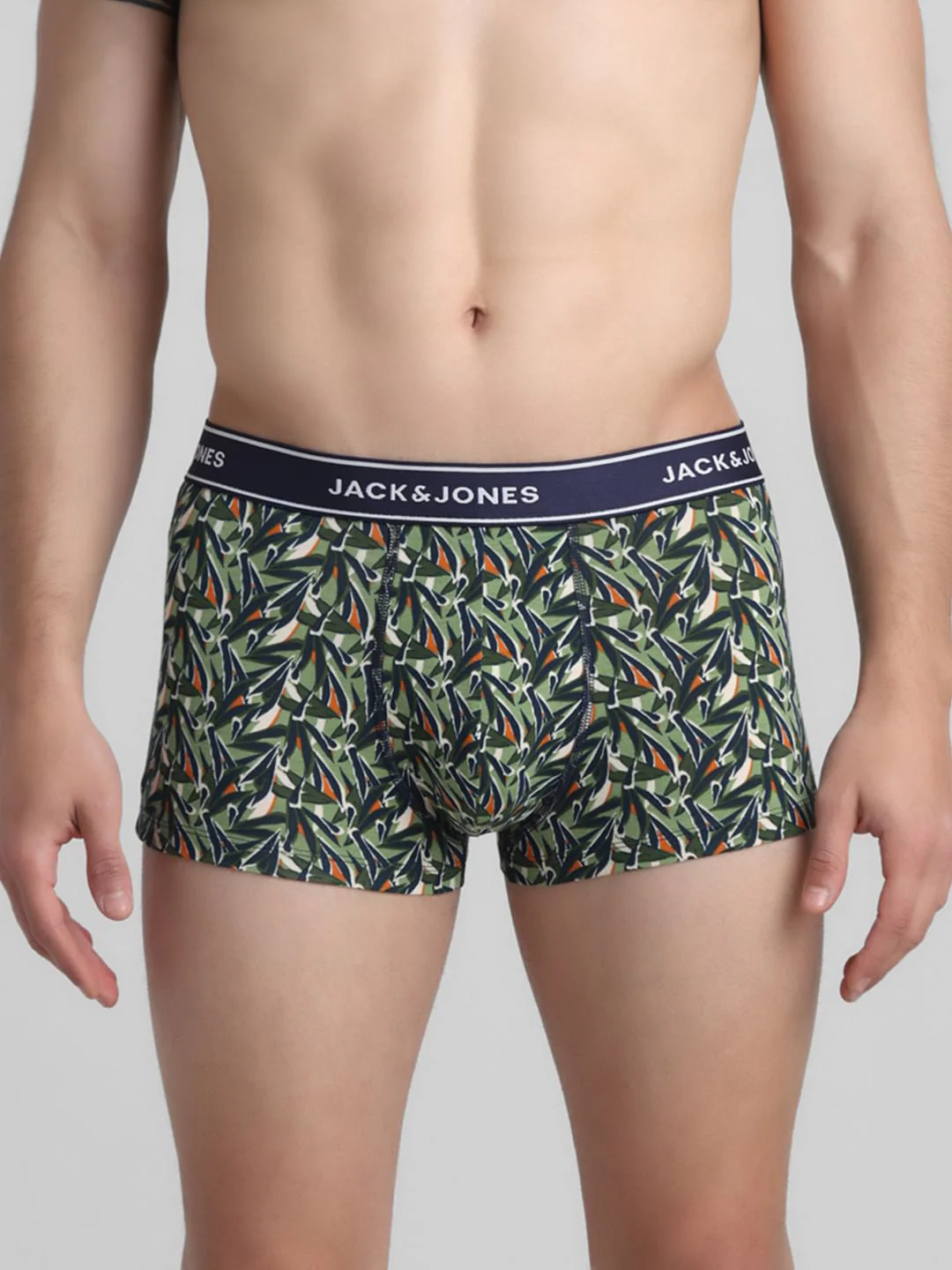 Green Leaf Print Trunks