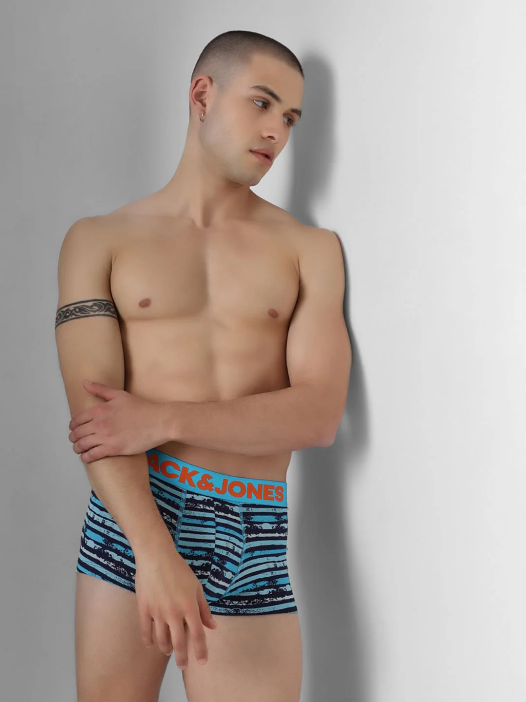 Blue Striped Print Trunks - Image 5