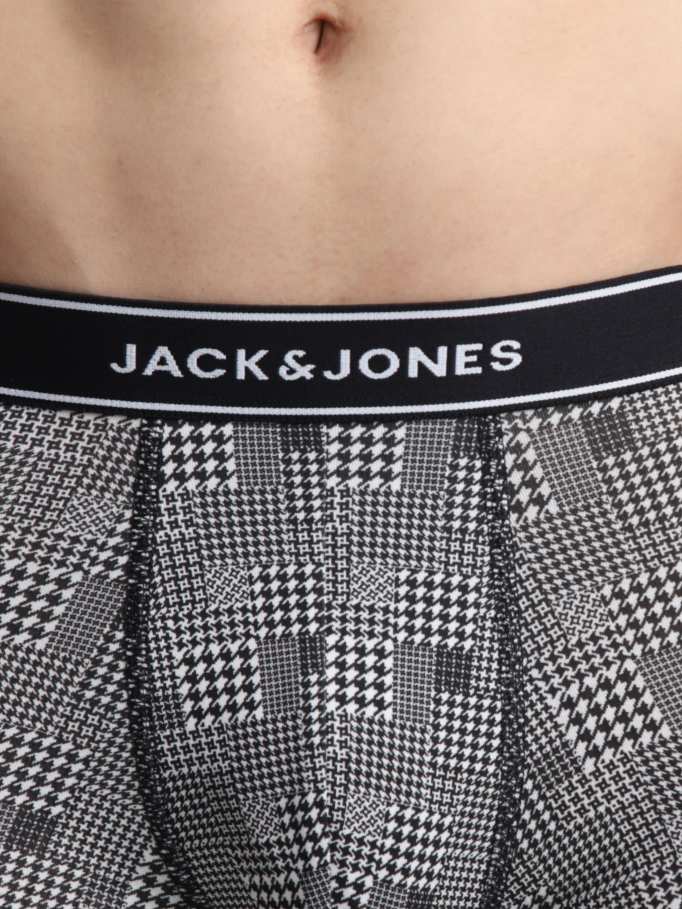 White Houndstooth Print Trunks - Image 4