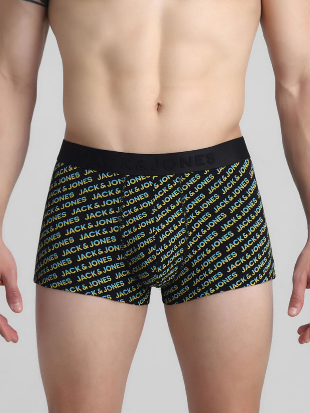 Black Logo Print Trunks