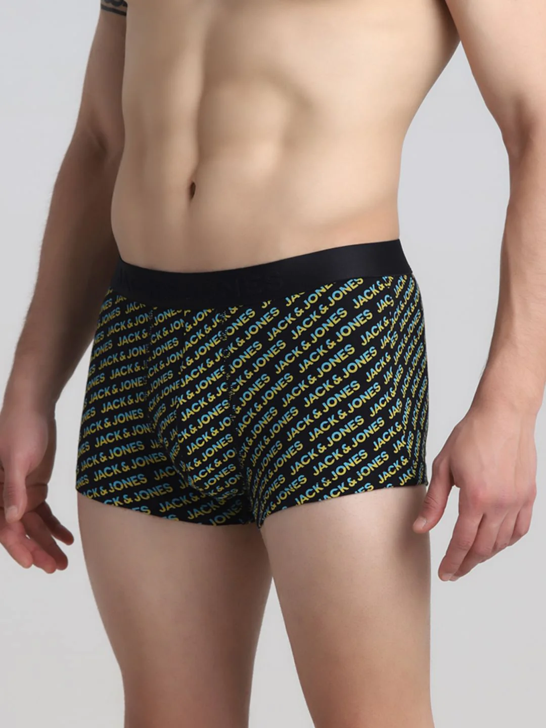 Black Logo Print Trunks - Image 2