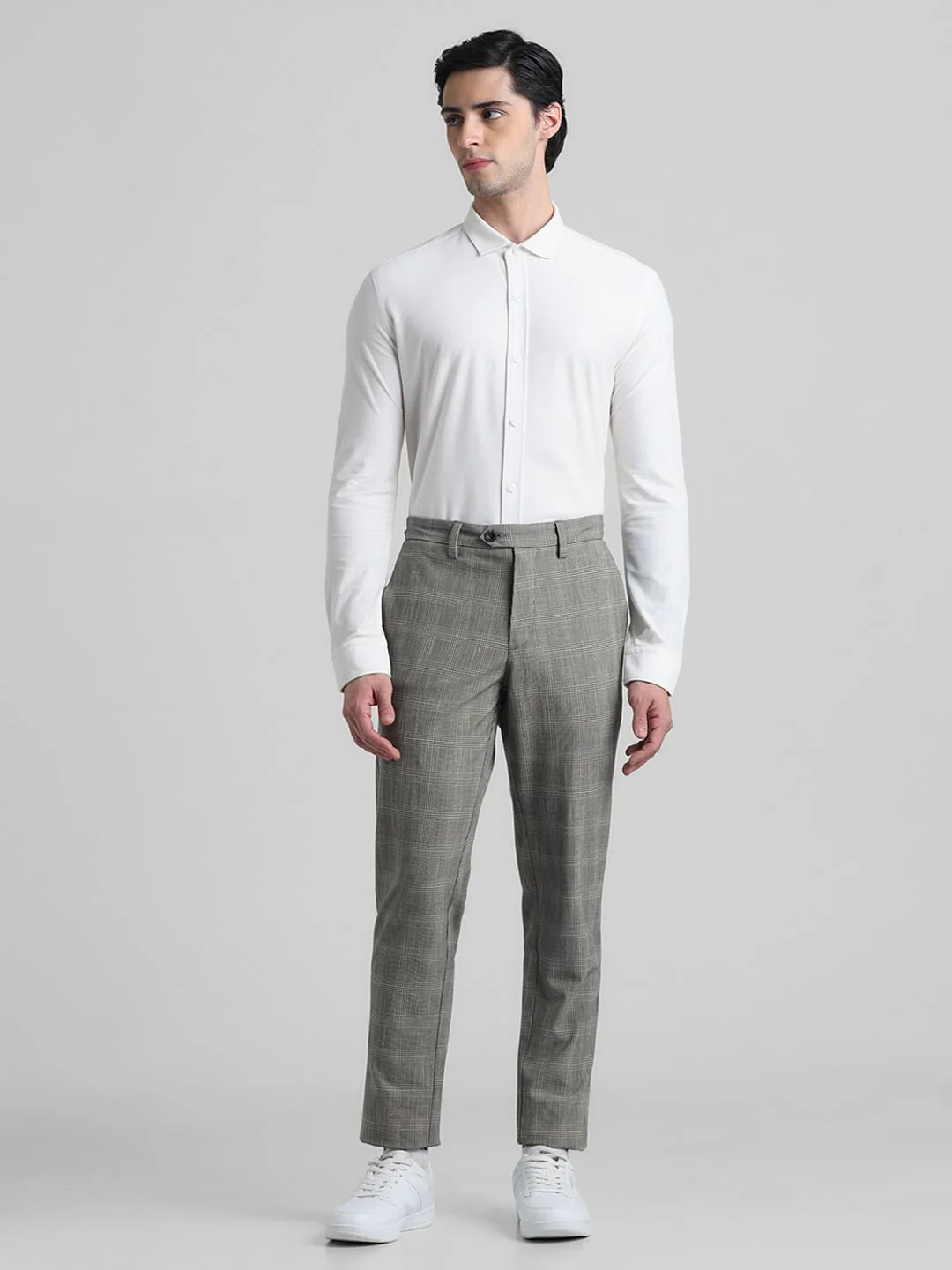 White Knitted Full Sleeves Shirt - Image 6