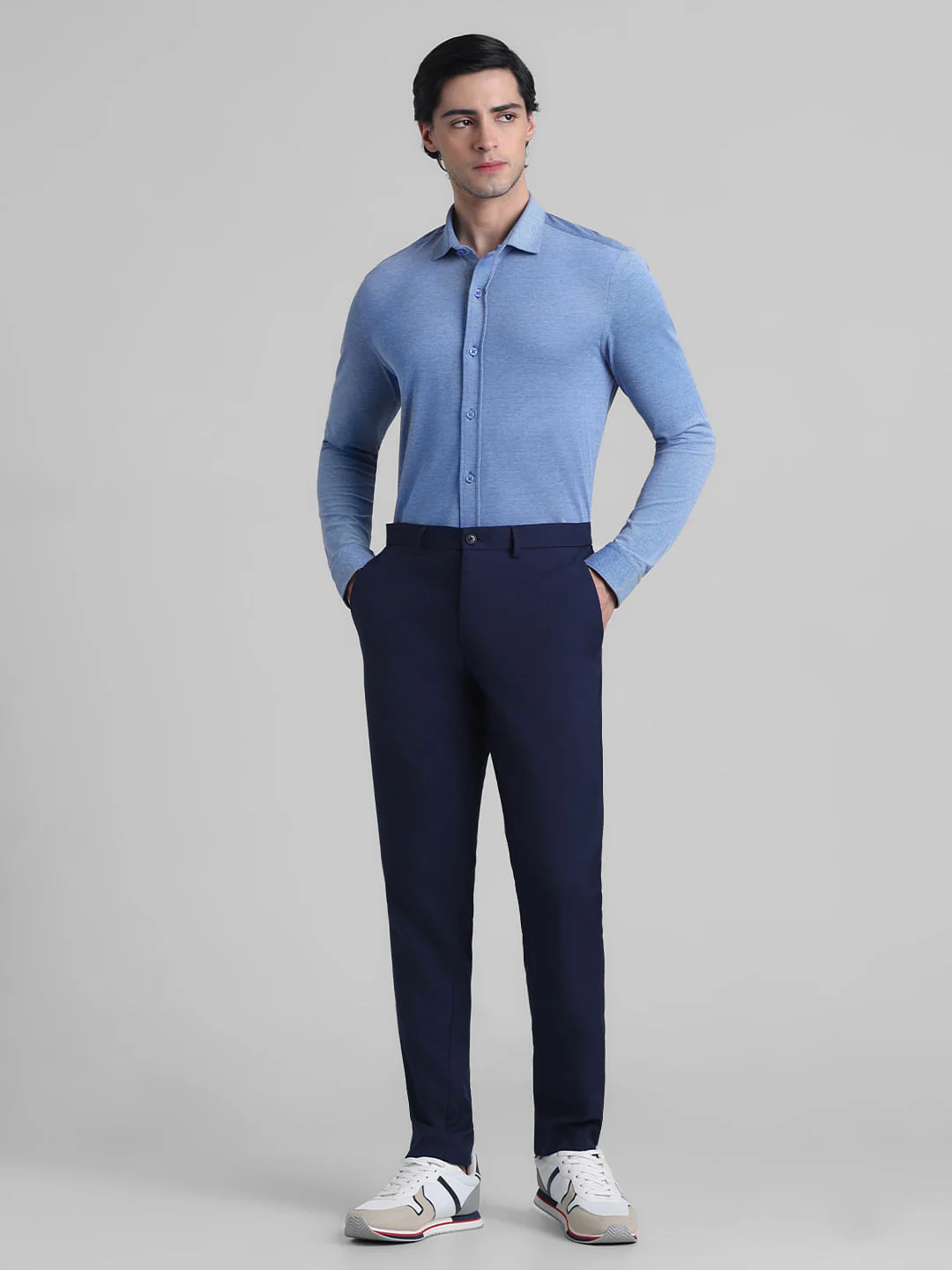 Light Blue Knitted Full Sleeves Shirt - Image 6