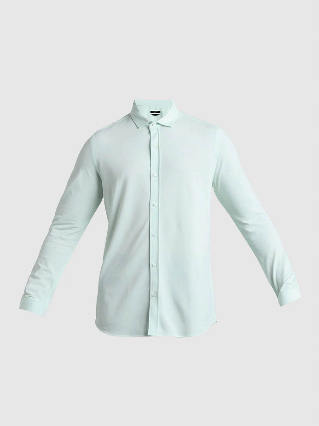 Light Green Knitted Full Sleeves Shirt - Image 7