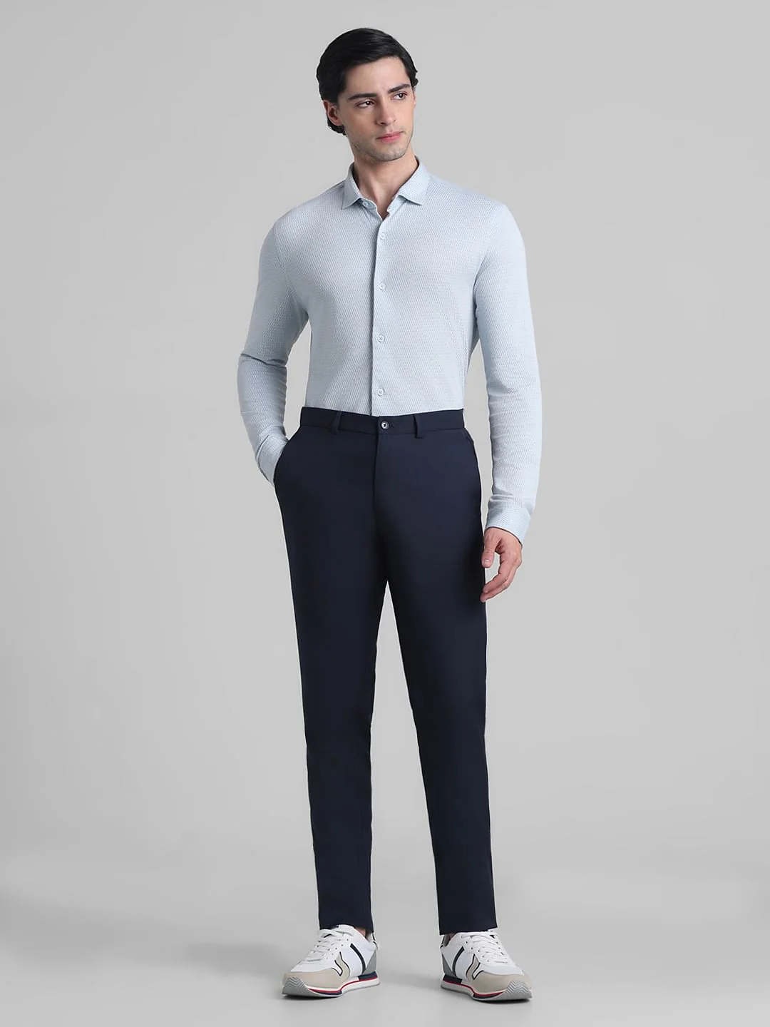 Light Blue Knitted Full Sleeves Shirt - Image 6