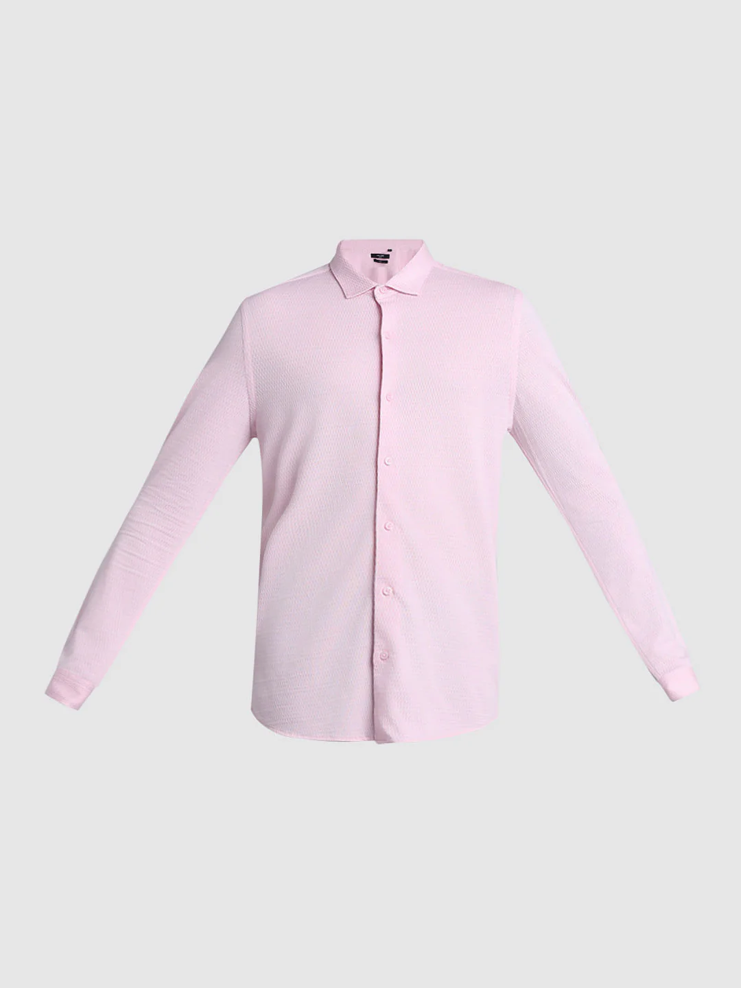 Light Pink Knitted Full Sleeves Shirt - Image 7