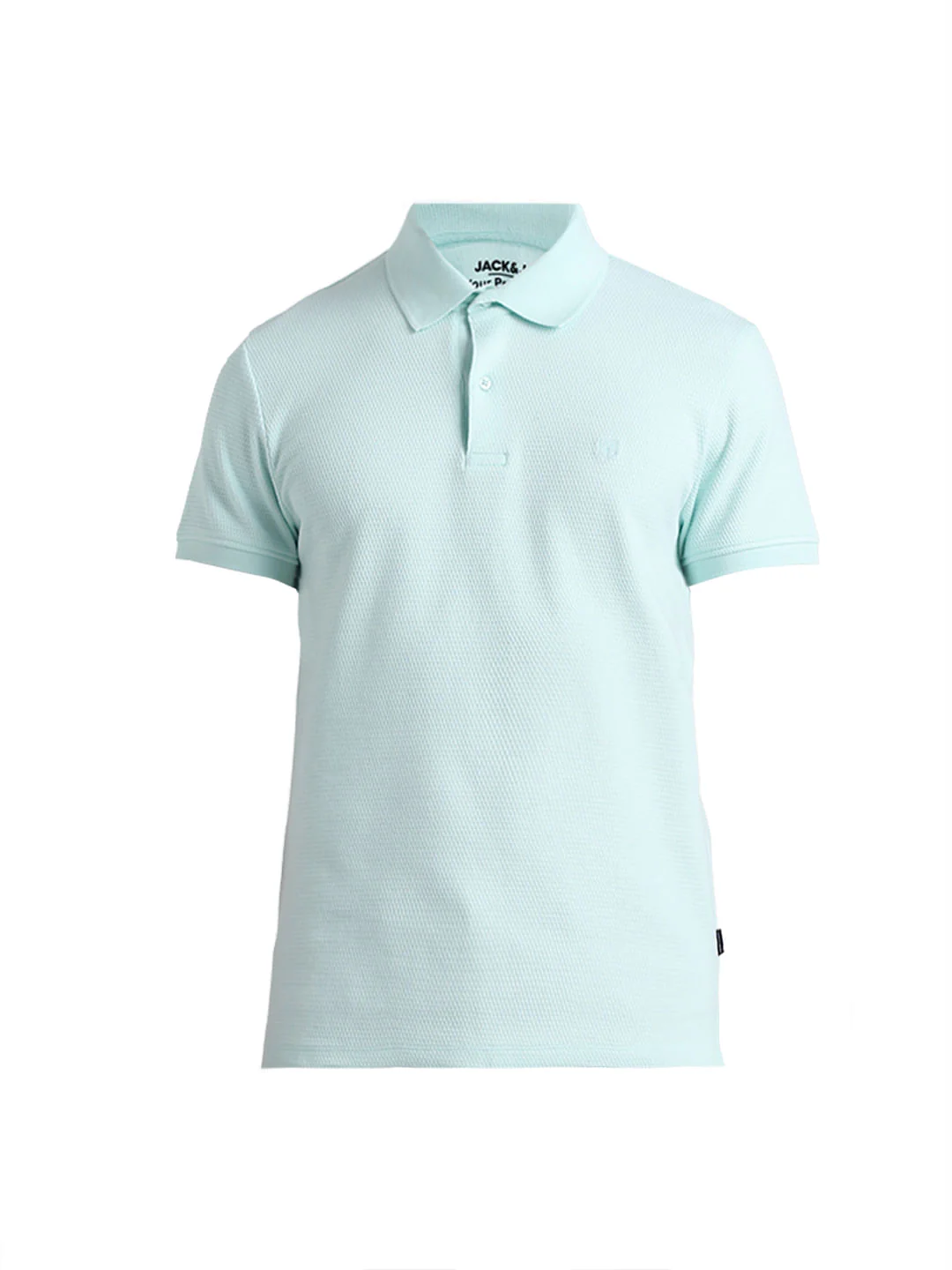 Light Green Textured Polo T-shirt - Image 7