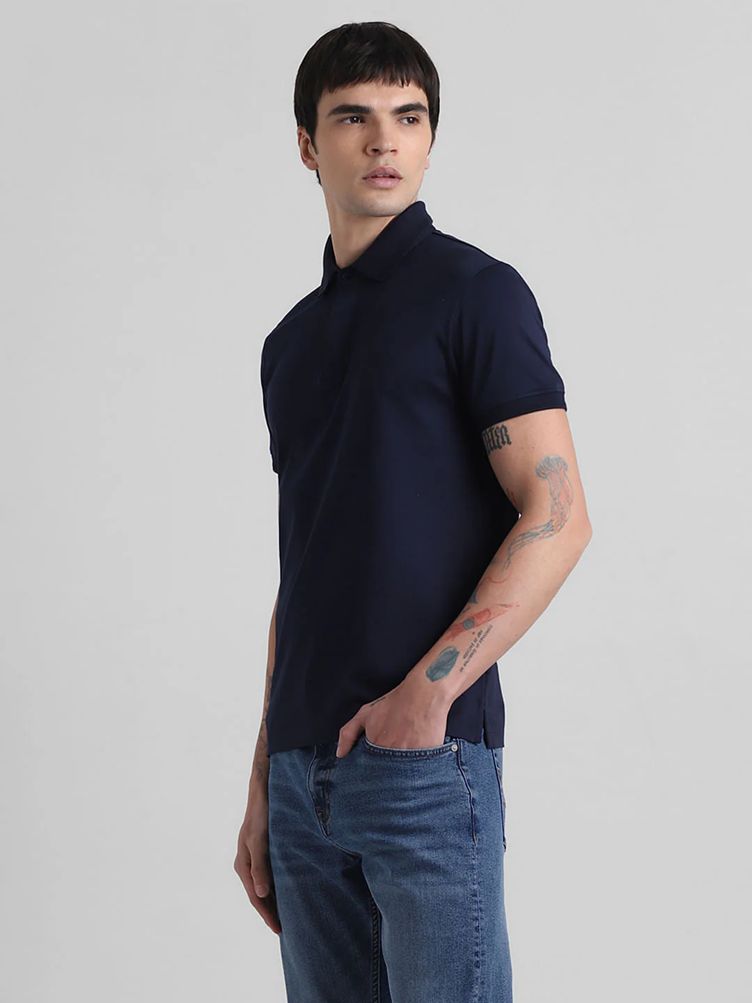 Navy Blue Polo T-shirt - Image 3