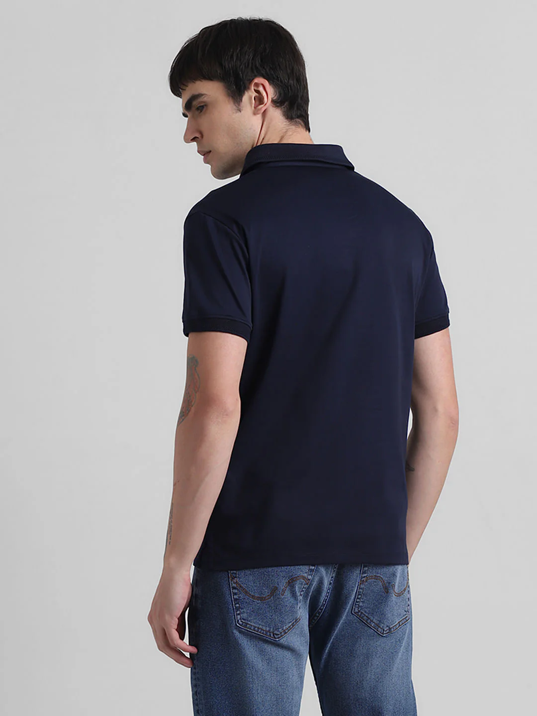 Navy Blue Polo T-shirt - Image 4
