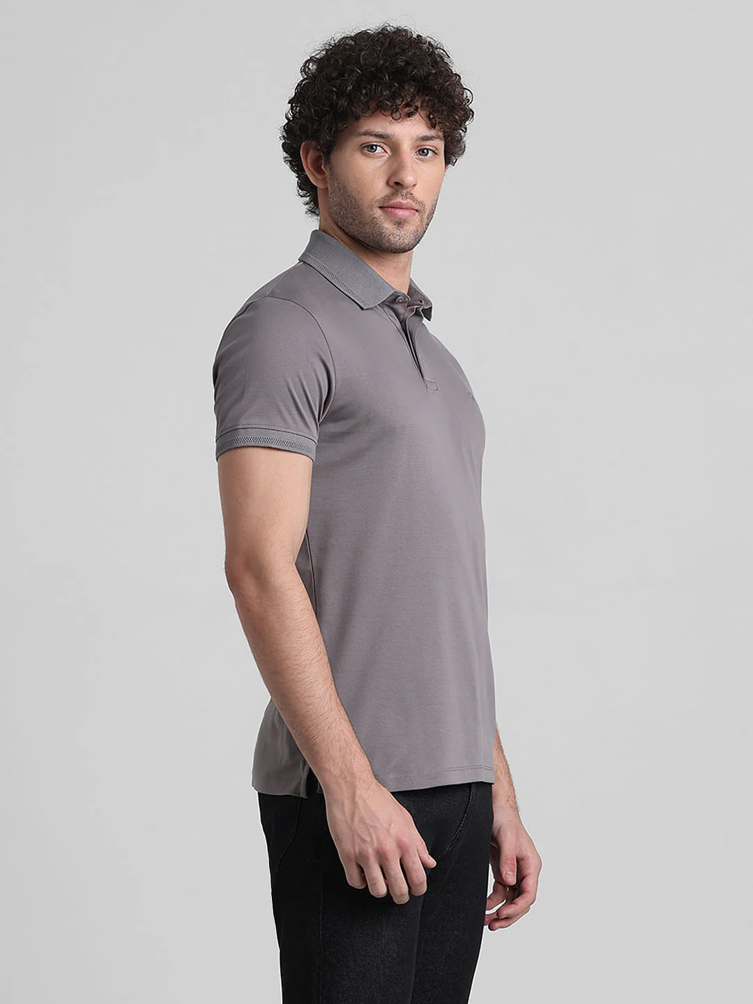 Dark Grey Polo T-shirt - Image 3