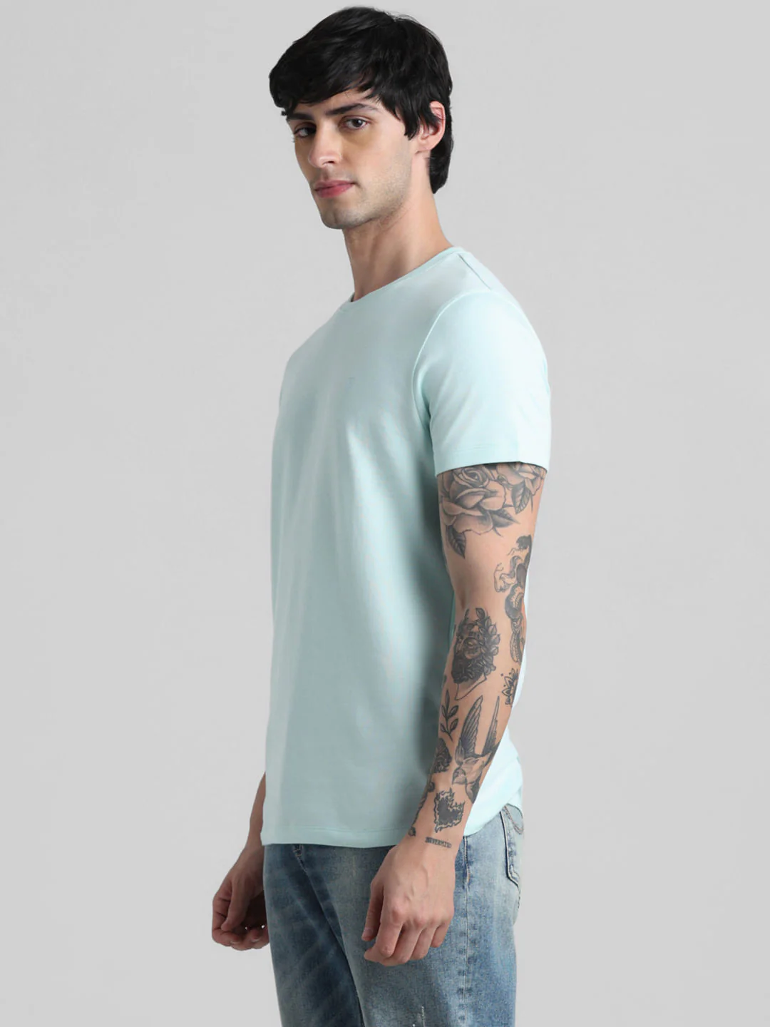 Light Green Crew Neck T-shirt - Image 3