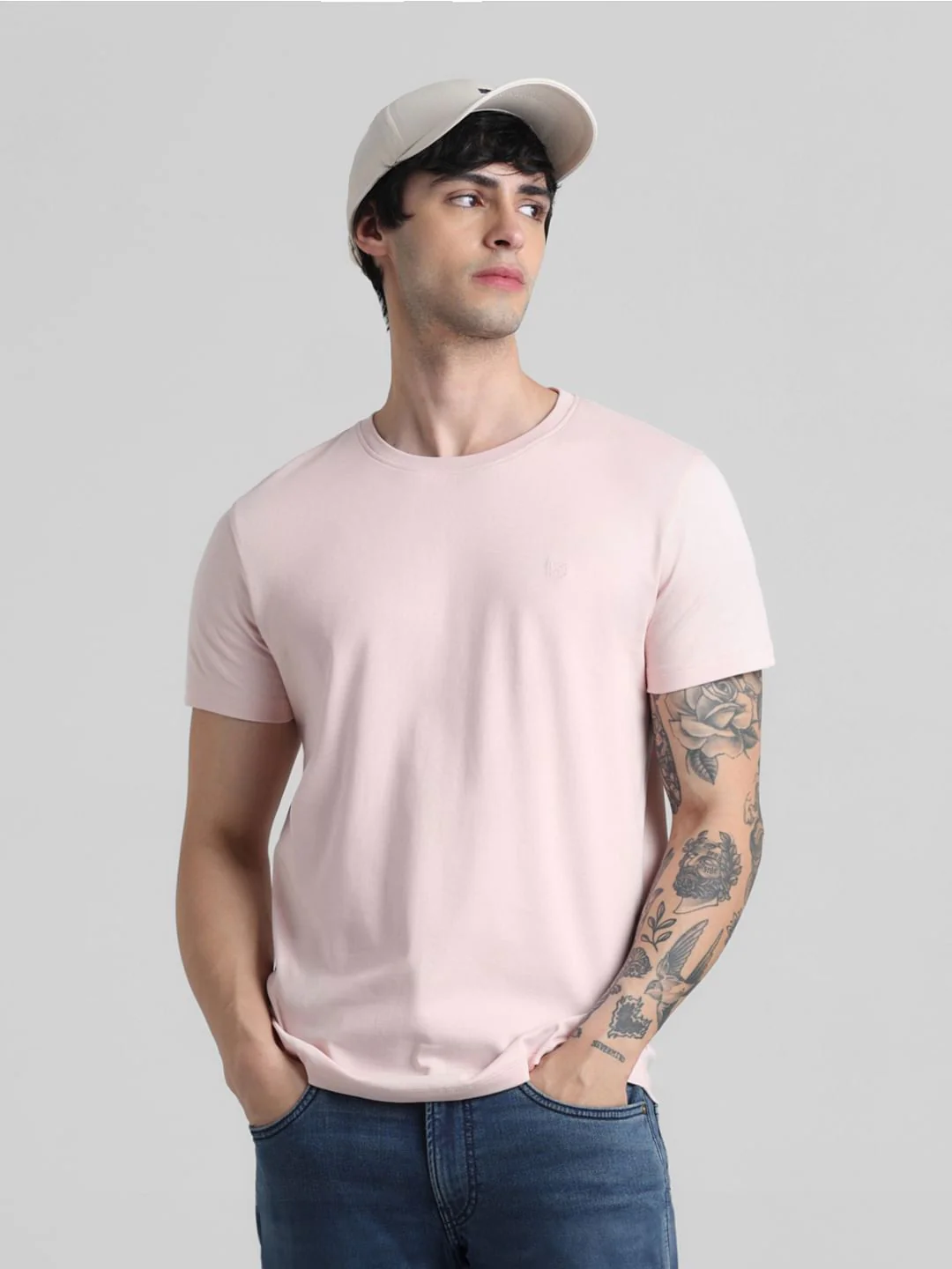 Light Pink Crew Neck T-shirt