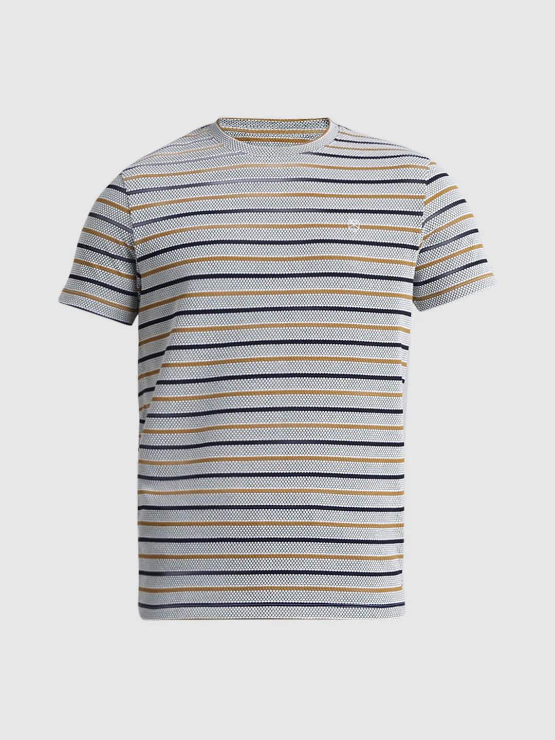 White Striped Crew Neck T-shirt - Image 7