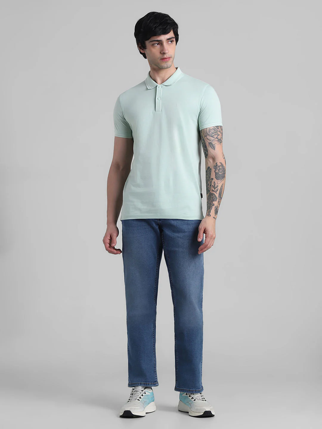 Green Contrast Tipping Polo T-shirt - Image 6