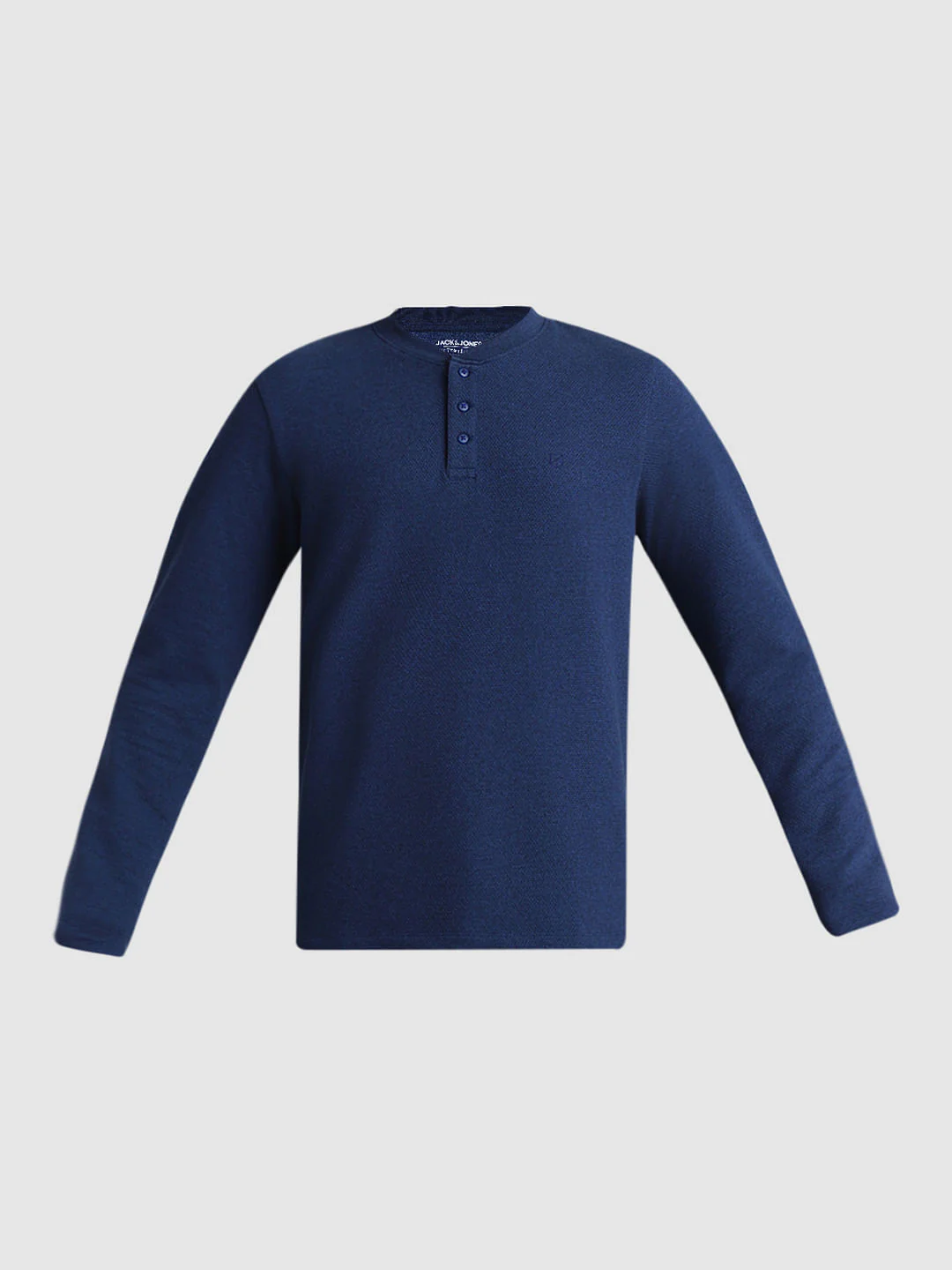Navy Blue Henley T-shirt - Image 7