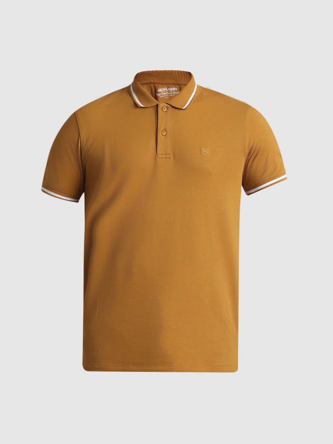 Brown Contrast Tipping Polo - Image 7